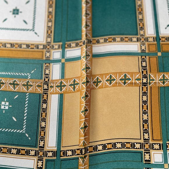 Vintage Christian Dior Silk Scarf – Geometric Tile Print - Picture 6 of 15